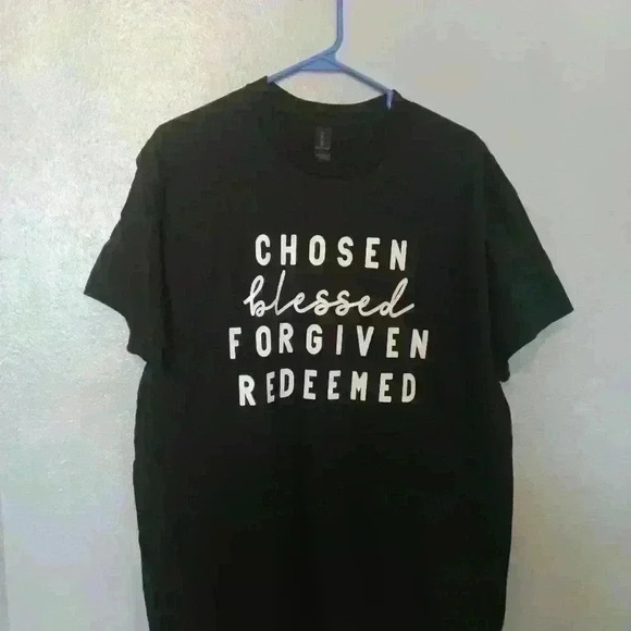 Chosen Blessed Forgiven Redeemed T shirt - Picture 1 of 7
